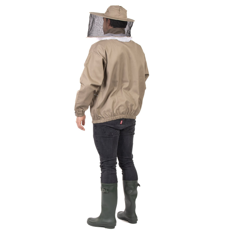 Olive Green Beekeeping Jacket - Hat Style