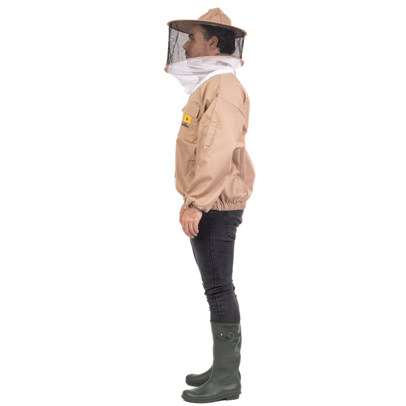 Cappuccino Beekeeping Jacket - Hat Style