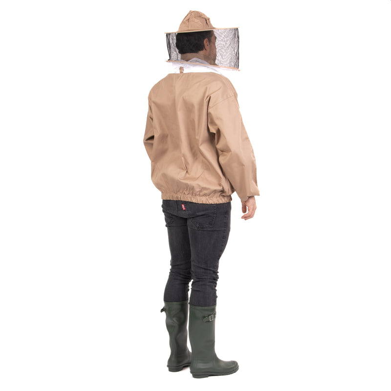 Cappuccino Beekeeping Jacket - Hat Style