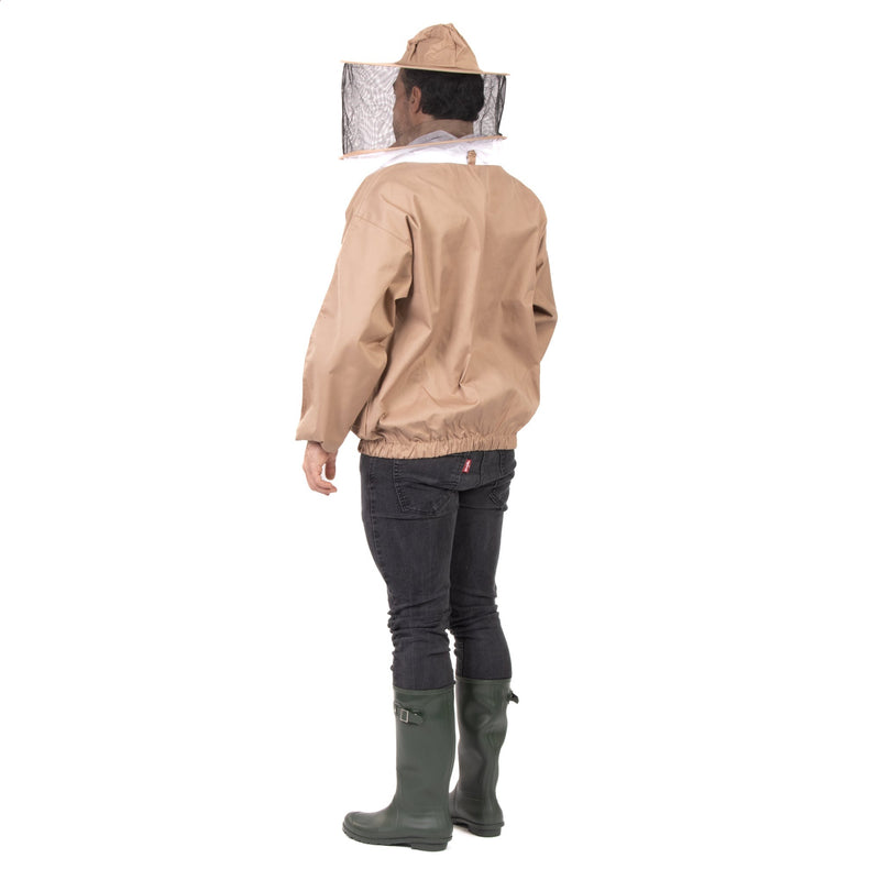 Cappuccino Beekeeping Jacket - Hat Style