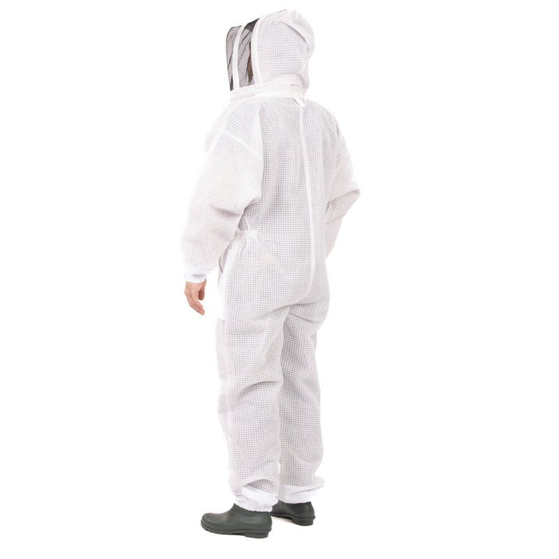 Ventilated Beekeeping Suit - Pure White - 3 Layer Suit