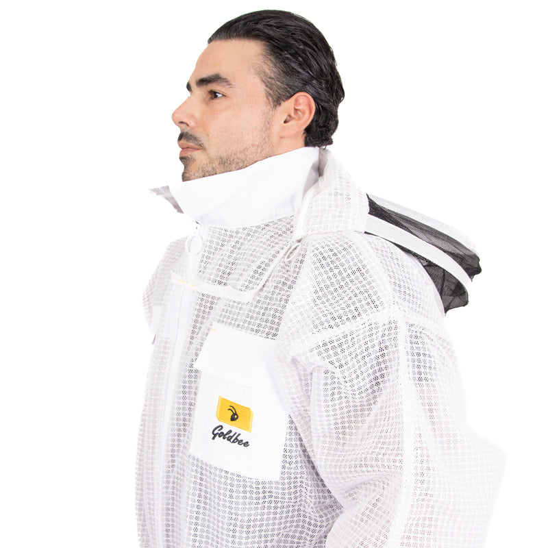 Ventilated Beekeeping Suit - Pure White - 3 Layer Suit